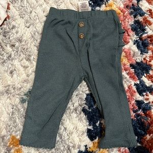 Teal ruffle thermal pants